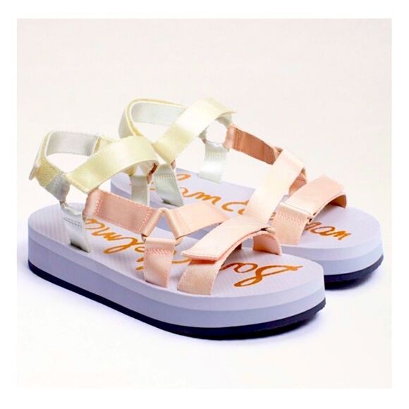 NWT SAM EDELMAN MARIACE STRAPPY PLATFORM SANDAL SIZE 6 WOMENS - Picture 1 of 5